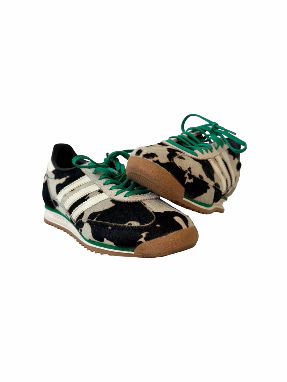 adidas Women's Cow-Print Samba Sneakers in Black, White & Green NEVER WORN - Picture 7 of 10